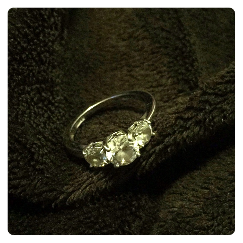 Sterling silver Swarovski crystal ring